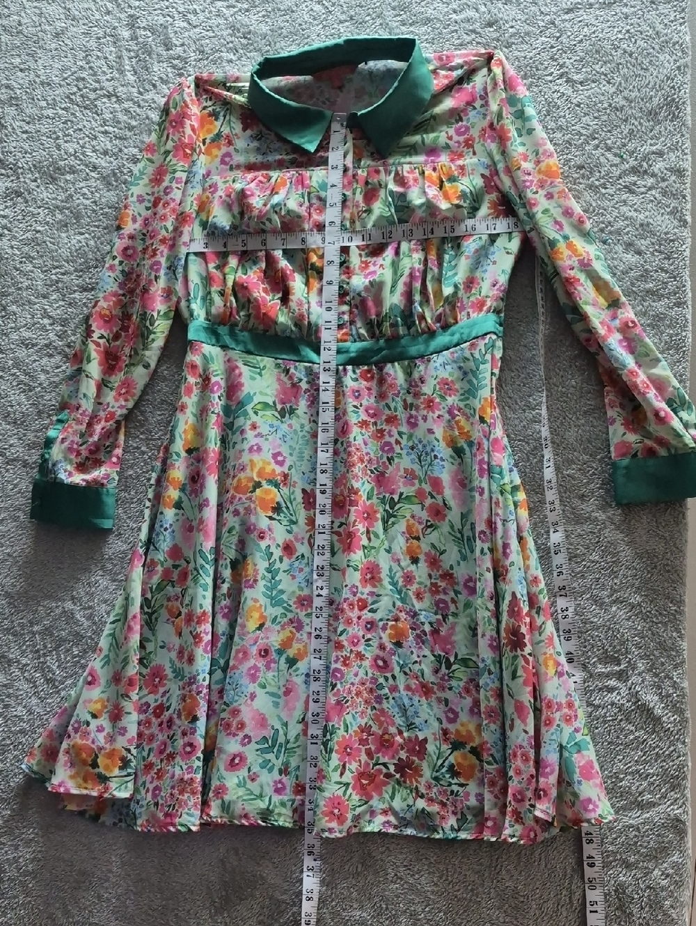 Modcloth Vibrant Floral Midi Dress with Green Details - Picture 8 of 8